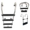 Extendable Dock Ladders 4 Step Stainless Steel Heavy Duty Telescoping Transom Swim Deck, Under Platform Slide Mount for Marine Yacht Boat Swim view 4