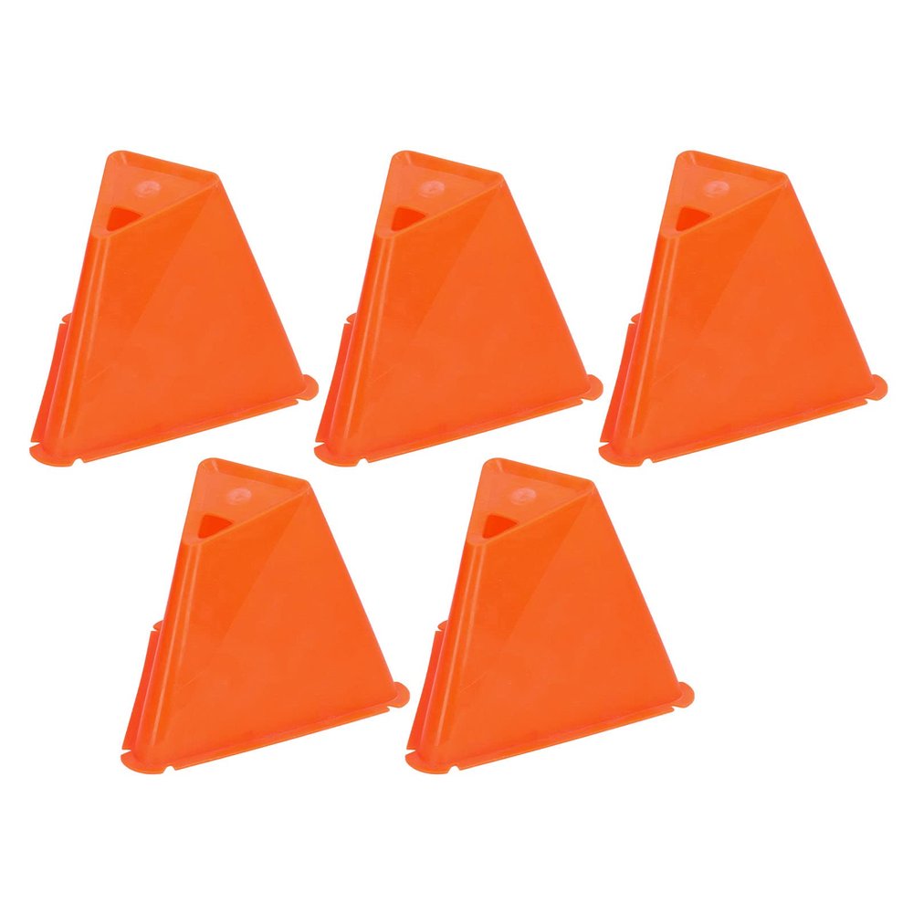 5pcs Agility Soccer Disc Cones Barriers,Plastic Marker Football Barriers Training Cone,Sports Accessory for TrainingFootball, Basketball (Orange)