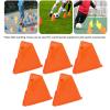 5pcs Agility Soccer Disc Cones Barriers,Plastic Marker Football Barriers Training Cone,Sports Accessory for TrainingFootball, Basketball (Orange) view 2