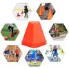 5pcs Agility Soccer Disc Cones Barriers,Plastic Marker Football Barriers Training Cone,Sports Accessory for TrainingFootball, Basketball (Orange) view 4
