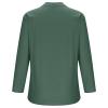KICILVS Linen Shirts for Women Plus Size V Neck Button up Blouses Long Sleeve Loose Fit Shirts Solid Color Summer Tops view 3