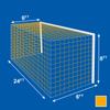 FORZA Replacement 24ft x 8ft Stadium Soccer Goal Nets | 5mm Braided HDPE Striped Soccer Nets for Stadium Box Goals [11 Colour Options] (Orange, Single) view 2