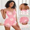 Avidlove Pj Sets for Woman Sexy Pajama Set Cami Lace Sleepwear Soft Plus Size (Floral Pink,XL) view 4