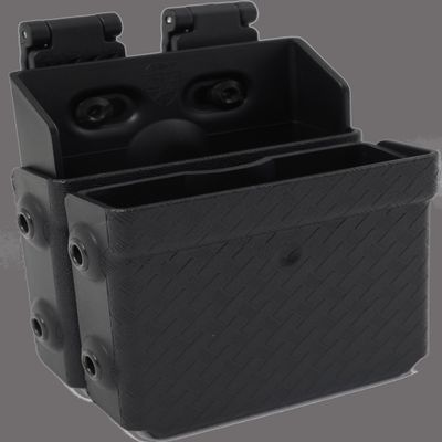 Zero9 Holsters - Model 4047 Double Handcuff Case, Compatible with ASP Sentry Cuffs (Black Basket Weave, Tek Lok)