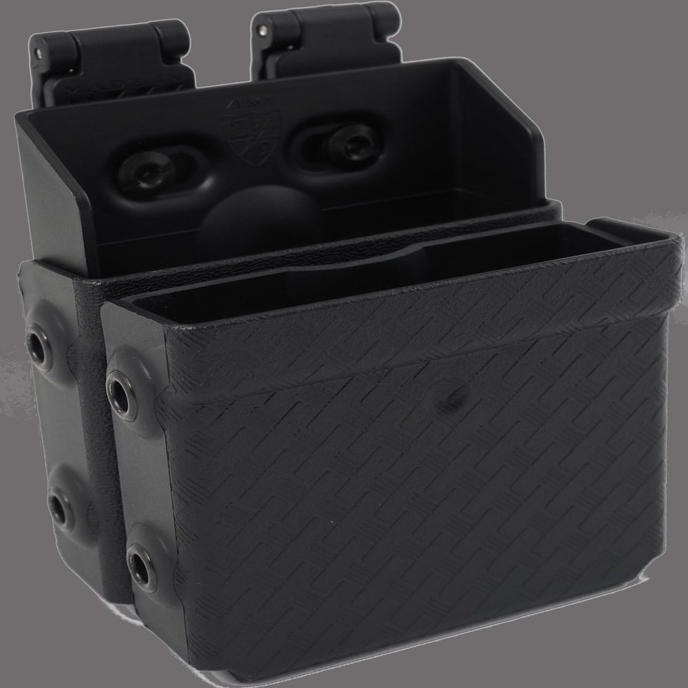 Zero9 Holsters - Model 4047 Double Handcuff Case, Compatible with ASP Sentry Cuffs (Black Basket Weave, Tek Lok)