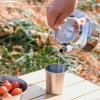 DAQERHSH Camping Kettle Camping Tea Kettle, 1.2L Stainless Steel Outdoor Kettle with Handle, Classic Water Pot Tea Pot for Home, Kitchen, Outdoor Camping Kettle Camping Kettle Camp Tea offee Pot view 4
