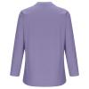 Linen Shirts for Women Plus Size V Neck Button up Blouses Long Sleeve Loose Fit Shirts Solid Color Summer Tops view 4