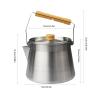 DAQERHSH Camping Kettle Portable 1.6L Stainless Steel Outdoor Campfire Camp kettle | Durable and Portable Camp Tea Pot Ideal for Hiking Picnic Travel Camping Kettle Camp Tea offee Pot view 2