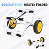 YES4ALL Kayak Cart U-Shape Aluminum, 200lbs Capacity Kayak Dolly with 4 Fixing Straps & Thick PU Wheels, Foldable Canoe Cart view 2
