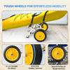 YES4ALL Kayak Cart U-Shape Aluminum, 200lbs Capacity Kayak Dolly with 4 Fixing Straps & Thick PU Wheels, Foldable Canoe Cart view 4