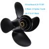 MARKGOO Propeller 10.1X15 Pitch 4 Blades RH 13 Spline Tooth with Hub Kit for Mercury Spitfire Outboard 25 30 35 40 45 50 55 60 70 75 HP Boat Motor Engine Parts Aluminum Prop 48-8M8026640 view 2