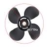 MARKGOO Propeller 10.1X15 Pitch 4 Blades RH 13 Spline Tooth with Hub Kit for Mercury Spitfire Outboard 25 30 35 40 45 50 55 60 70 75 HP Boat Motor Engine Parts Aluminum Prop 48-8M8026640 view 4