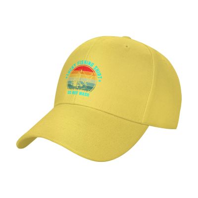 Adjustable Lucky Fishing Shirt Do Not Wash Baseball Cap Women Men Hat Truck Driver Baseball Caps Sun Hats Yellow