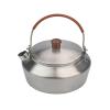 Camping Kettle 600ML Compact Kettle, Portable Camping Coffee Kettle, Stainless Steel Camping Kettle, Compact Tea Kettle for Outdoor, Camping, Travelling Camping Kettle Camp Tea offee Pot (Color : Sil