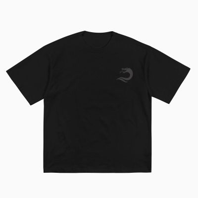 Snake Icon Cotton T-Shirt for Men Women Short Sleeve Tee Shirts Black