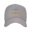 Adjustable Lucky Fishing T Shirt Do Not Wash Baseball Cap Women Men Hat Truck Driver Baseball Caps Sun Hats Gray view 2