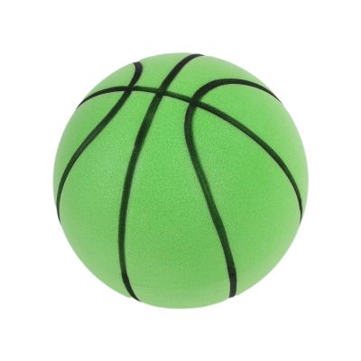 Altsuceser Silent Basketball Dribbling Indoor, 2024 Latest Dribble Dream Silent Basketball, Silent Basketball, Foam Basketball Indoor Training Ball, High Bounce Quiet Basketball, 24cm/9.45" Green