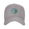 Adjustable Seal of Chicago, Illinois Baseball Cap Women Men Hat Truck Driver Baseball Caps Sun Hats Gray view 2