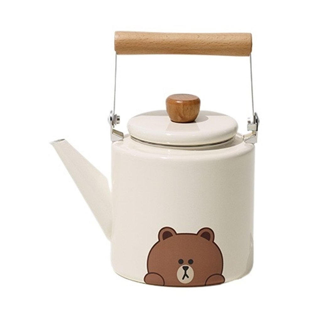 Camping Kettle Camping Kettle, Ultralight Portable Teapot, Outdoor Traveling Campfire Stovetop Fast Brew Kettle, Big Capacity Pot Camping Kettle Camp Tea offee Pot (Color : Brown)