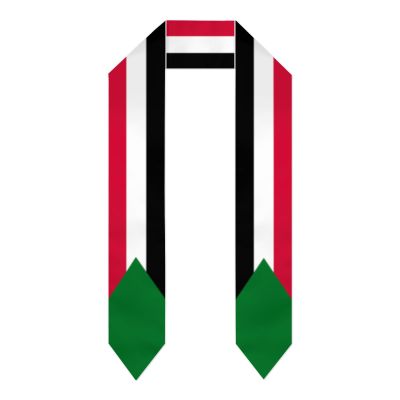 NineFit Basics Sudan Sudanese Flag Graduation Sash 2024 Graduation Sash Adult Stole Graduation Stole for Study Aboard Students 72 Inch, Lightweight model, White 0