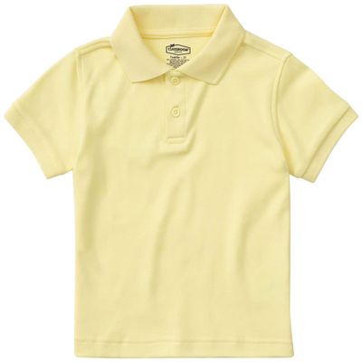 Classroom School Uniforms Toddler Short Sleeve Interlock Polo CR891D, 3T, Yellow