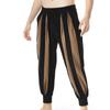 Cambkatl Men's Colorblock Linen Jogger Pants Lightweight Summer Yoga Golf Beach Sweatpants Lounge Trousers with Pockets view 3