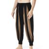 Cambkatl Men's Colorblock Linen Jogger Pants Lightweight Summer Yoga Golf Beach Sweatpants Lounge Trousers with Pockets view 4