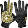 Grip Boost Football Gloves - Peace Stealth 6.0 Boost Plus Sticky Technology - Adult and Youth Football Gloves for Wide Receiver - Men's and Boys Sizes (Black/Gold, Small) view 1