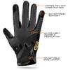 Grip Boost Football Gloves - Peace Stealth 6.0 Boost Plus Sticky Technology - Adult and Youth Football Gloves for Wide Receiver - Men's and Boys Sizes (Black/Gold, Small) view 4