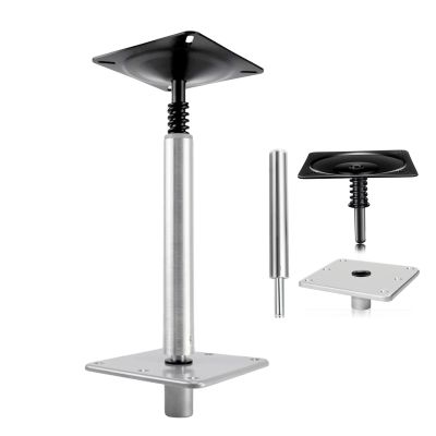 Boat Seat Pedestal, Adjustable Boat Seat Pedestal and Bases with Swivel, Aluminum Alloy Anti Slip Heavy Duty Boat Seat Base for Boat Seats Captain Chair Fishing Seats