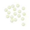 PATIKIL 6mm Glow Fishing Beads, 200Pcs Plastic Round Rubber Luminous Fishing Bait Eggs Rig Bead Tackle Lures Accessories with Storage Box, White view 1