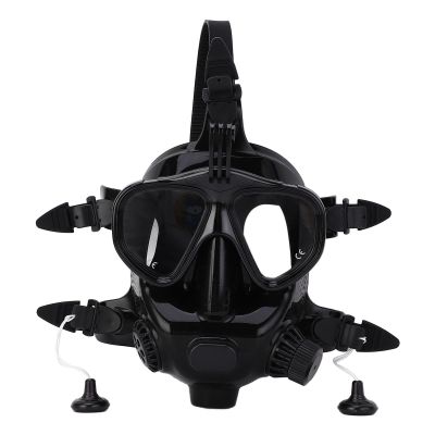 180 Panoramic View Silicone Full Face Diving Goggle with Camera Mount, Leakproof and Antifog for Underwater Snorkeling