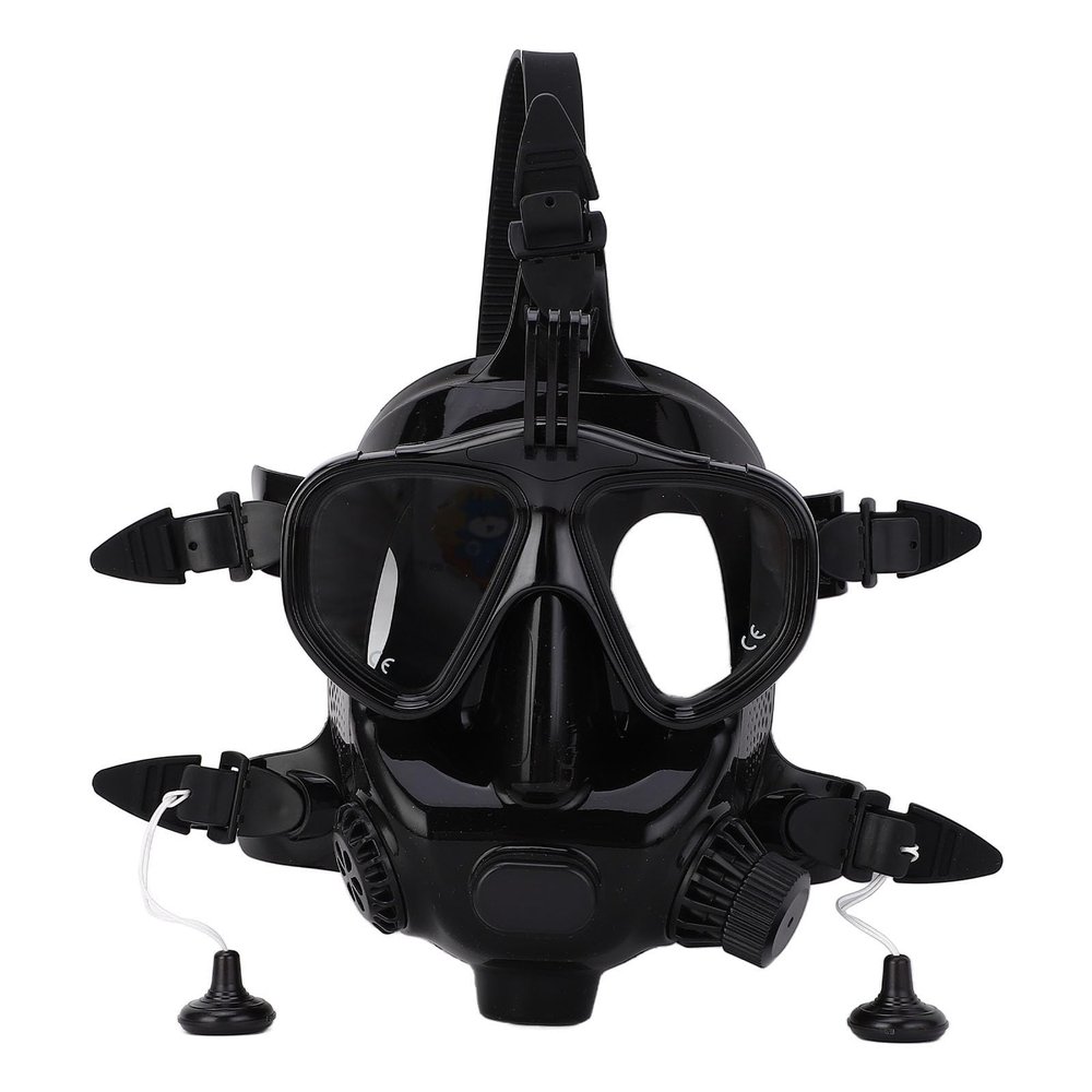 180 Panoramic View Silicone Full Face Diving Goggle with Camera Mount, Leakproof and Antifog for Underwater Snorkeling