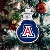 Arizona Wildcats Snowman with Team Logo Silver Christmas Ornament Gift view 2