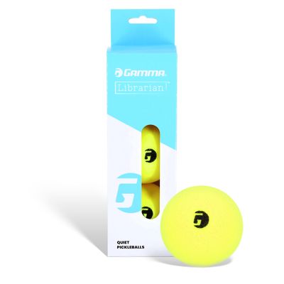 Gamma Librarian Foam Quiet Pickleball Balls  Low-Noise Practice Balls with True Bounce on Any Surface  Yellow Foam Pickleballs Available in 48 Box, 3 Pack, or 6 Pack