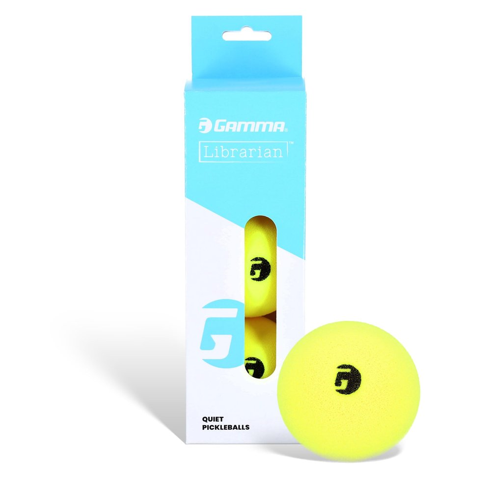 Gamma Librarian Foam Quiet Pickleball Balls Low-Noise Practice Balls with True Bounce on Any Surface Yellow Foam Pickleballs Available in 48 Box, 3 Pack, or 6 Pack
