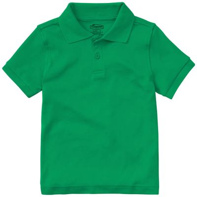 Classroom School Uniforms Toddler Short Sleeve Interlock Polo CR891D, 4T, SS Kelly Green