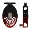 Abel TR Fly Reel - Black Red Fade - 2/3 WT with Rosewood Handle view 1