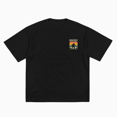 BASTU Bigfoot Saw Me But Nobody Believes Him Cotton T-Shirt for Men Women Short Sleeve Tee Shirts Black