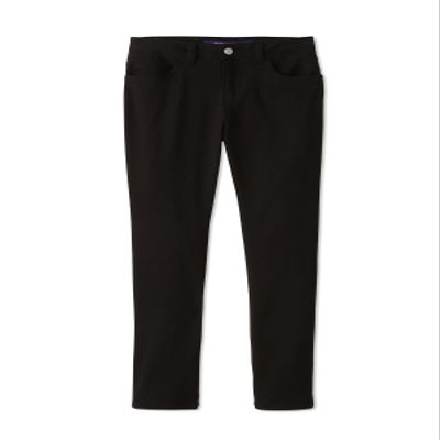 French Toast Women's Super Stretch Skinny Uniform Pants with Pockets, Black, 8