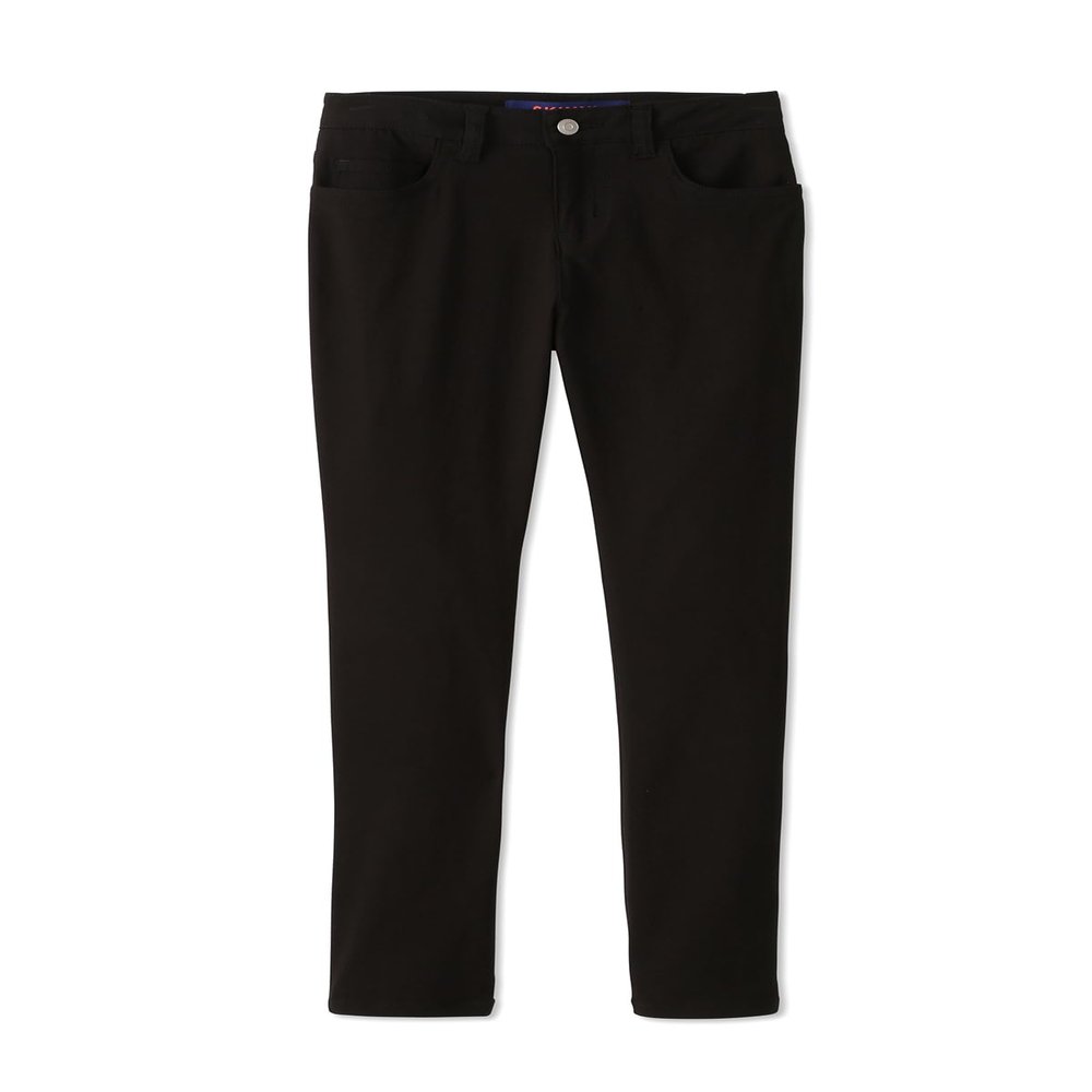 French Toast Women's Super Stretch Skinny Uniform Pants with Pockets, Black, 8
