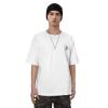 BASTU Ensign of Maine Texture Effect Cotton T-Shirt for Men Women Short Sleeve Tee Shirts White view 2