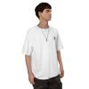 BASTU Ensign of Maine Texture Effect Cotton T-Shirt for Men Women Short Sleeve Tee Shirts White view 3