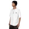 BASTU Ensign of Maine Texture Effect Cotton T-Shirt for Men Women Short Sleeve Tee Shirts White view 4