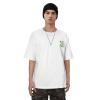 BASTU Tattoo of Santa Claus Cotton T-Shirt for Men Women Short Sleeve Tee Shirts White view 2