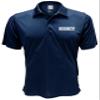 Security Polo in Navy with Silver/Reflective Design, Performance Polo w/Moisture Wicking Technology view 1