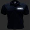 Security Polo in Navy with Silver/Reflective Design, Performance Polo w/Moisture Wicking Technology view 3