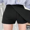 SECOLI Women's 2024 Summer Casual Plain Shorts Solid Wrap Front Skort view 4