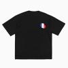 BASTU Flag Map of Runion (France) Cotton T-Shirt for Men Women Short Sleeve Tee Shirts view 1