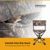 ARROWHEAD OUTDOOR 360 Degree Swivel Hunting Chair Stool Seat, Perfect for Blinds, No Sink Feet, Supports up to 450lbs, Carrying Case, Steel Frame, Fishing, High-Grade 600D Canvas view 3
